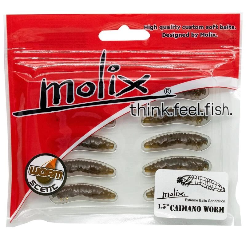 Leurre Souple Pêche De La Truite CAIMANO WORM BROWN 3.8cm 4 Leurre Souple Pêche De La Truite CAIMANO WORM BROWN 3.8cm – Image 2