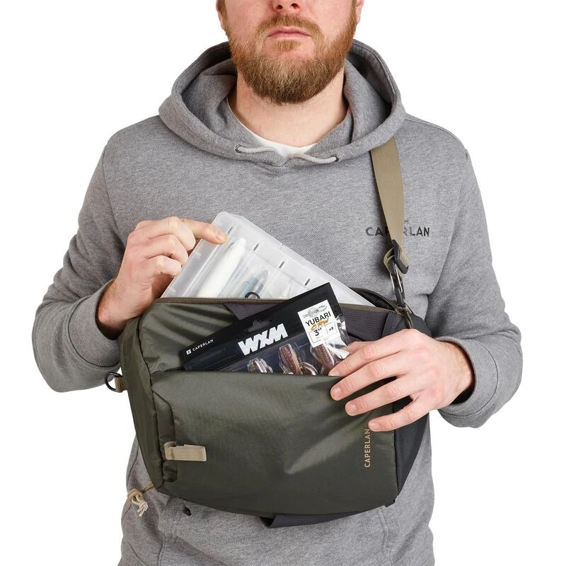Sac à Bandoulière De Pêche 9L - Sling Bag 100 Kaki 9 Sac à Bandoulière De Pêche 9L - Sling Bag 100 Kaki – Image 7